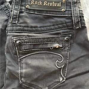 Rock Revival Women's Black Flare cargo Pants